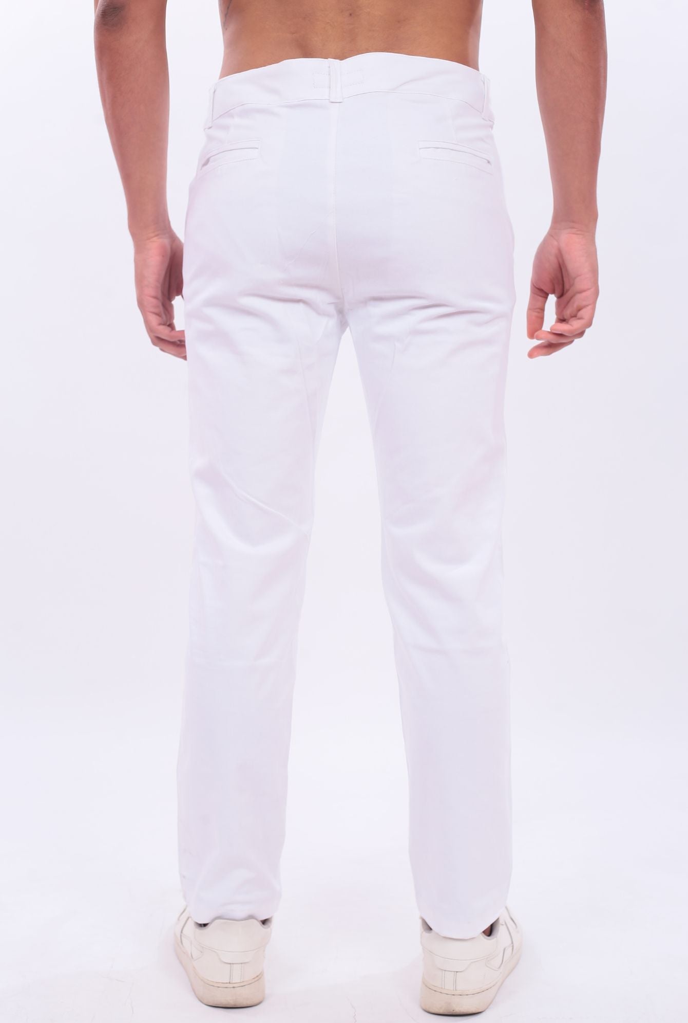 pantalón JERAOUS de hombre regular drill Blanco