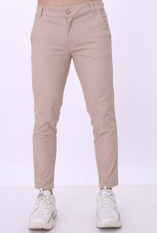 pantalón JERAOUS de drill strech Beige