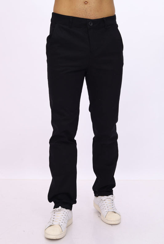 pantalón JERAOUS de hombre regular drill Negro