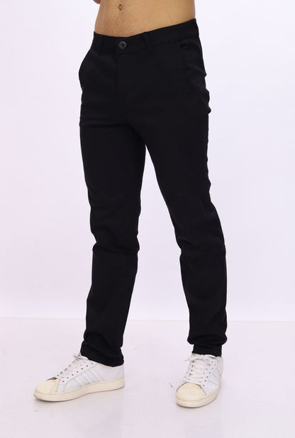 pantalón JERAOUS de hombre regular drill Negro