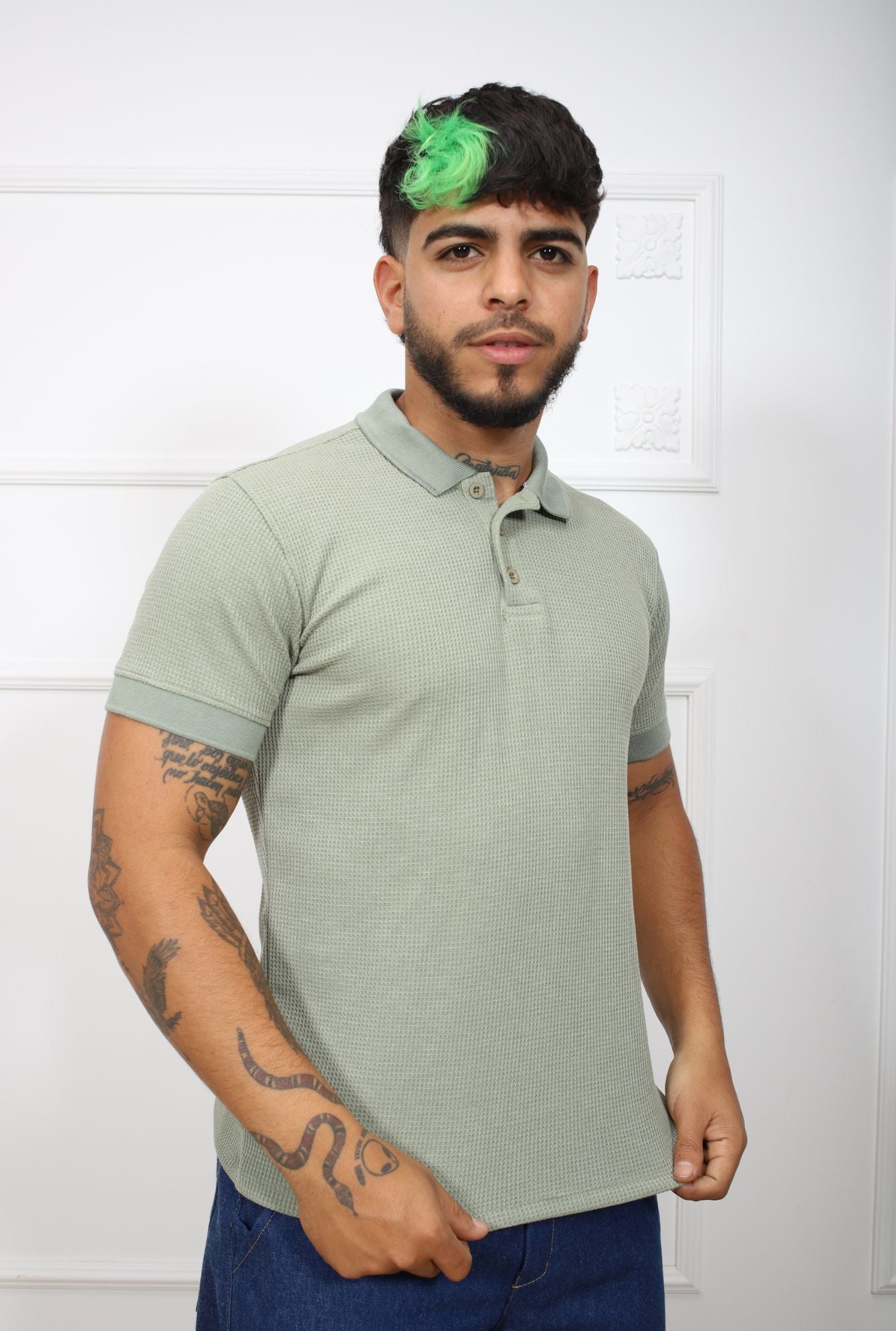 POLO C/CAMISA WAFER JERAOUS MANGA CORTA