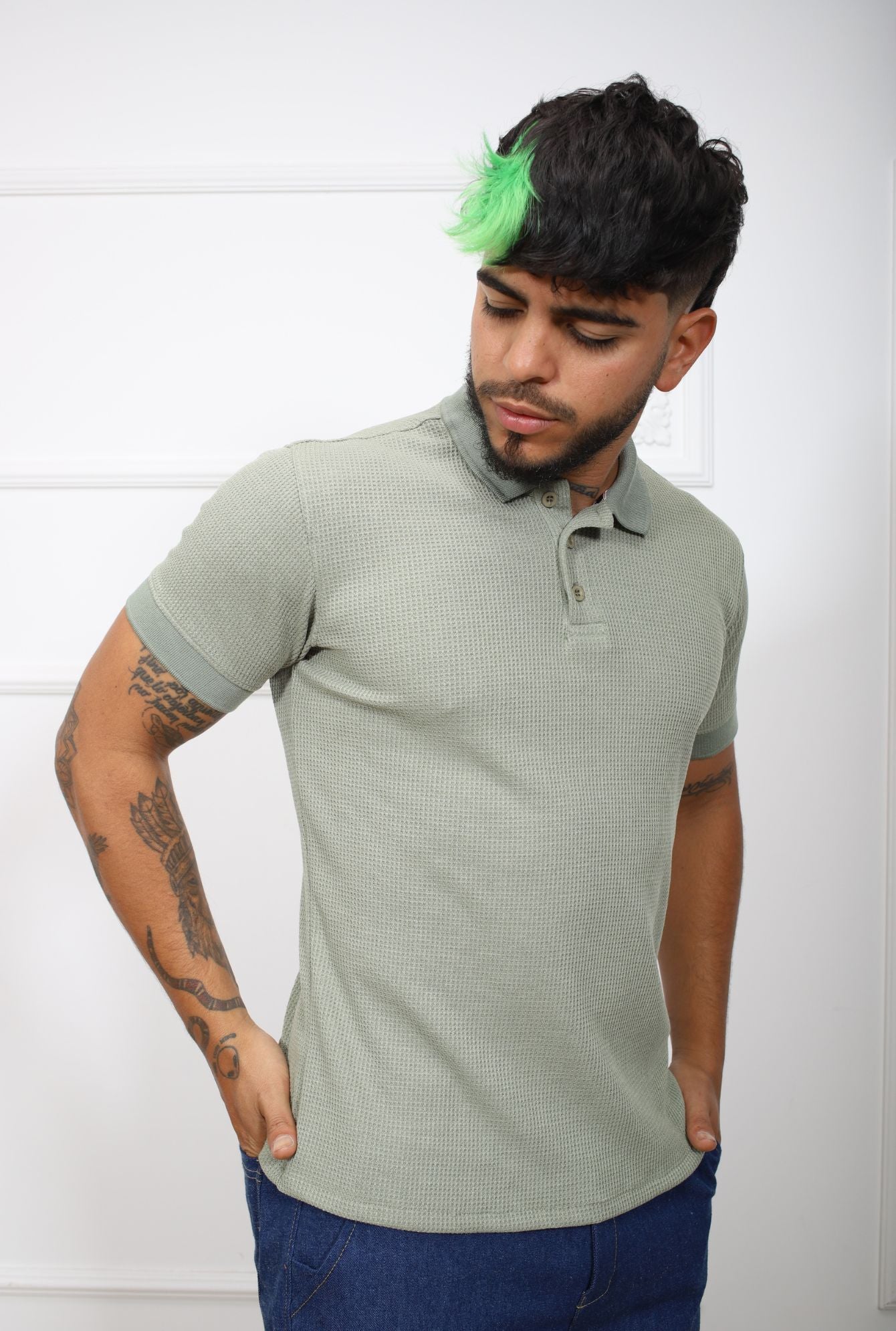 POLO C/CAMISA WAFER JERAOUS MANGA CORTA