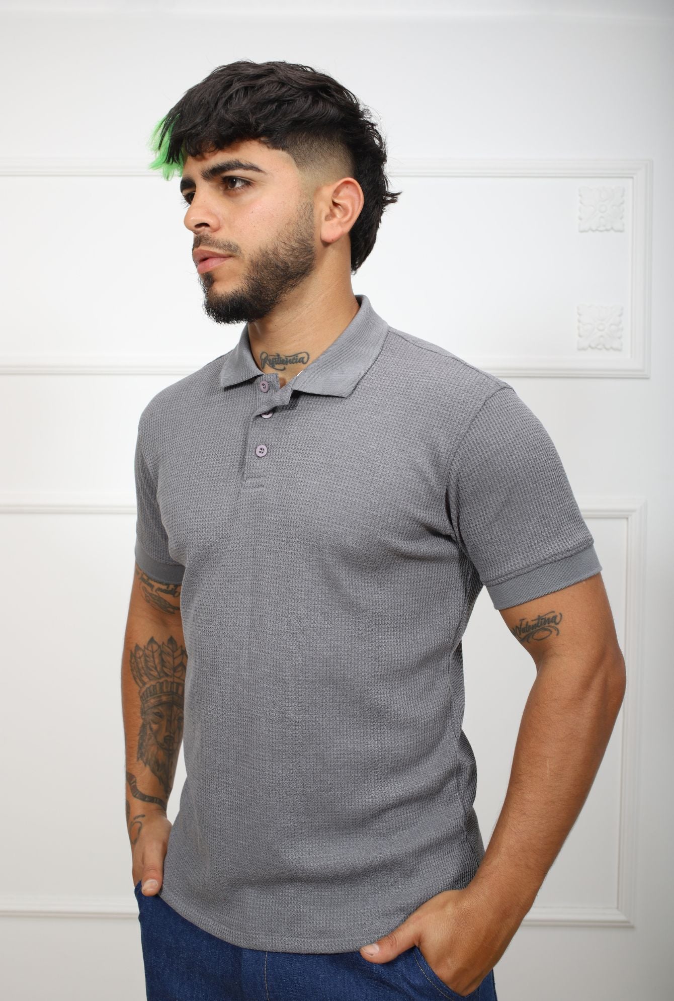 POLO C/CAMISA WAFER JERAOUS MANGA CORTA