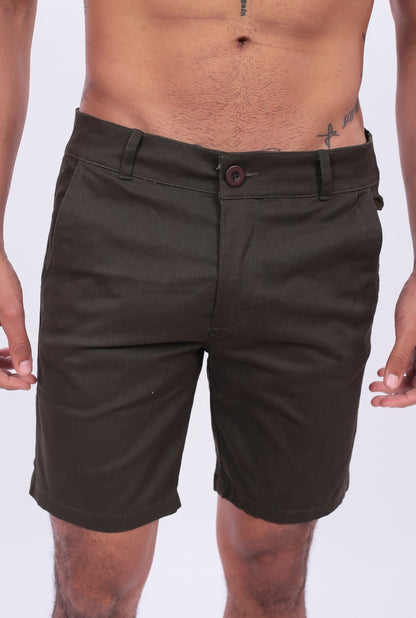 BERMUDA JERAOUS DRILL DE HOMBRE Verde Militar