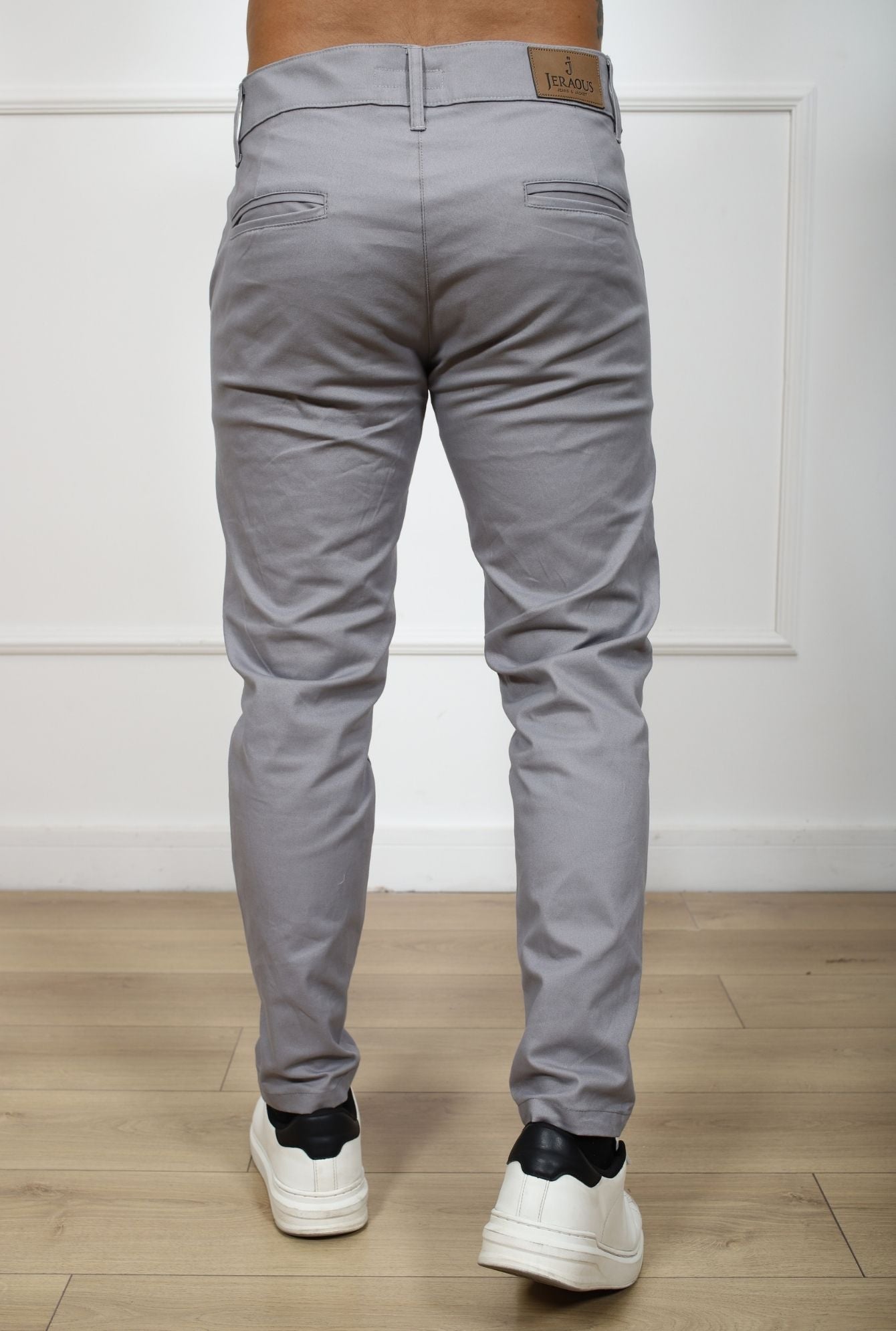 pantalón JERAOUS de drill strech Plata