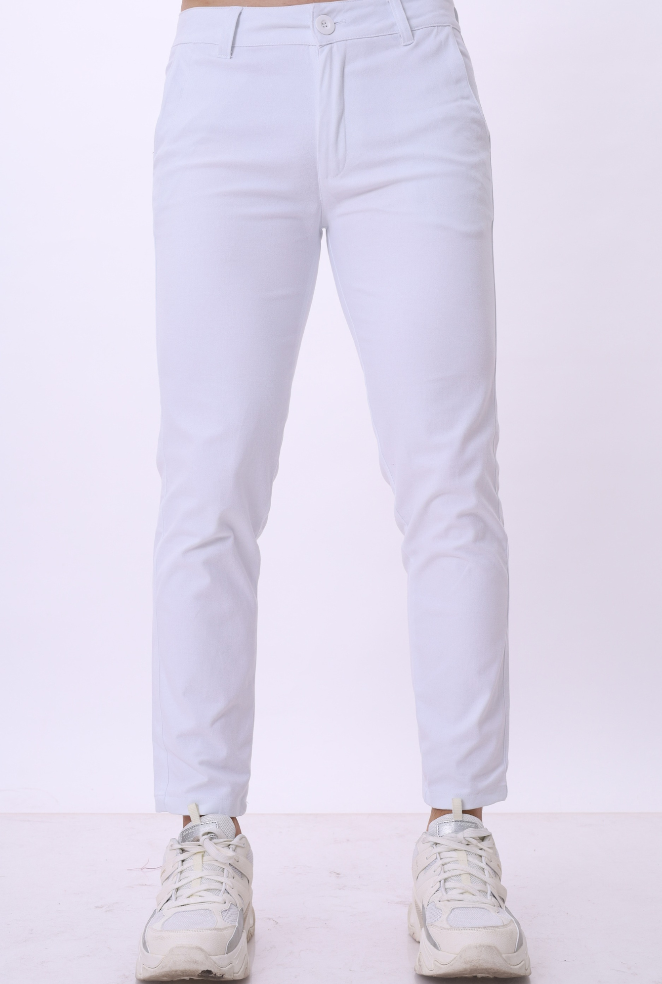 pantalón JERAOUS de drill strech Blanco