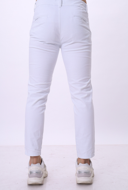 pantalón JERAOUS de drill strech Blanco