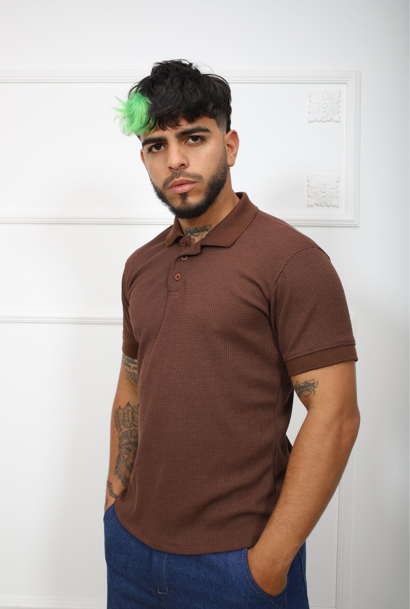 POLO C/CAMISA WAFER JERAOUS MANGA CORTA