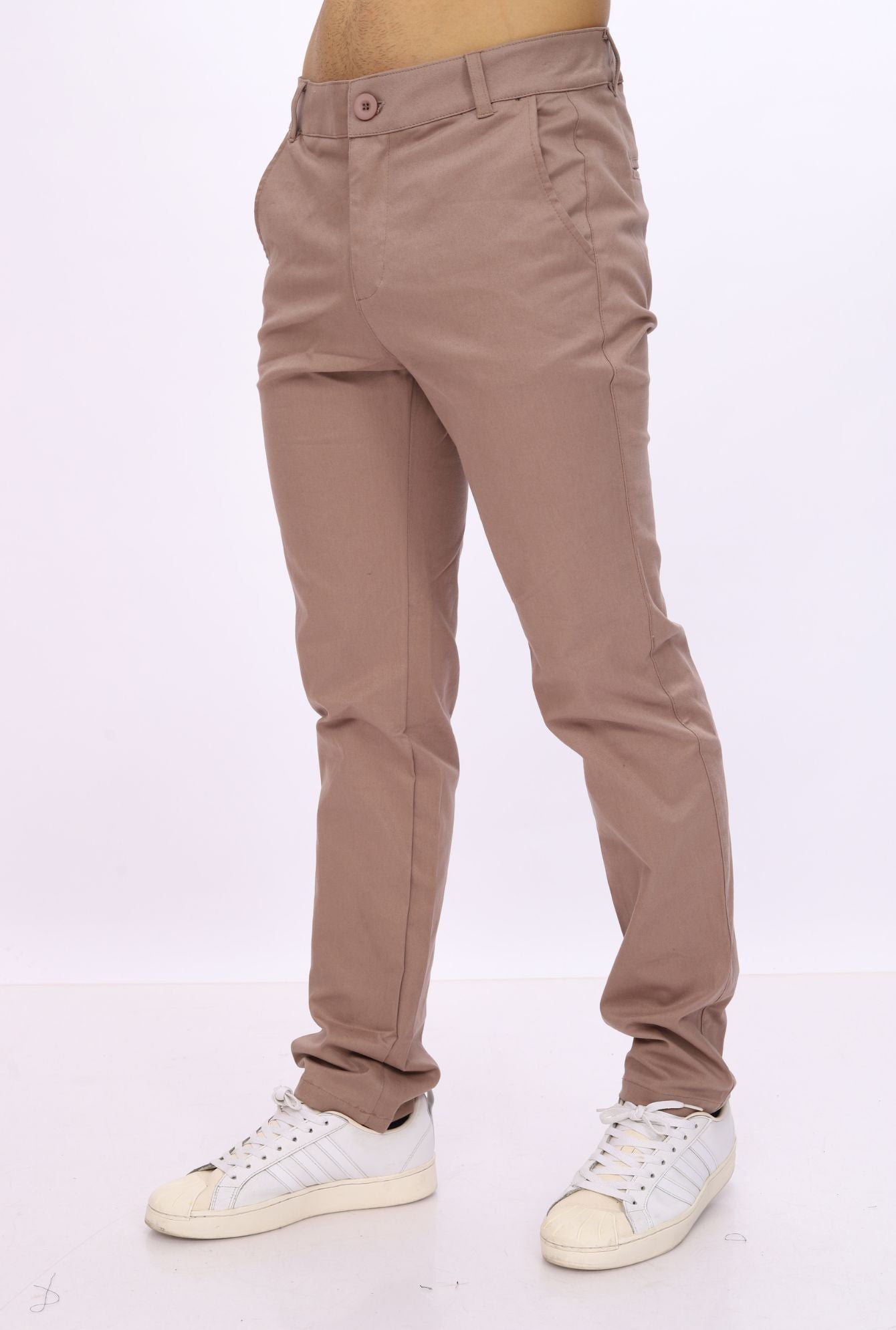 pantalón JERAOUS de hombre regular drill Taupe